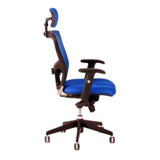 Kancelárska stolička DIKE s podhlavníkom, modrá - 2