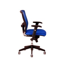 Kancelárska stolička DIKE bez podhlavníka, modrá - 2