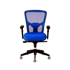 Kancelárska stolička DIKE bez podhlavníka, modrá - 4
