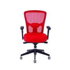Kancelárska stolička DIKE bez podhlavníka, červená - 4