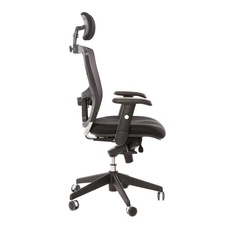 Kancelárska stolička DIKE s podhlavníkom, čierna - 3