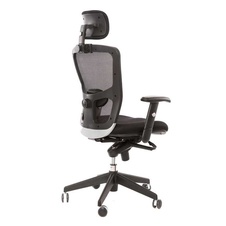 Kancelárska stolička DIKE s podhlavníkom, čierna - 4