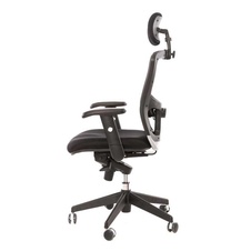 Kancelárska stolička DIKE s podhlavníkom, čierna - 7