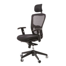 Kancelárska stolička DIKE s podhlavníkom, čierna - 8