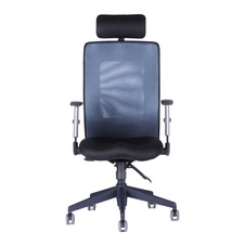 Kancelárska stolička CALYPSO GRAND, nastaviteľný podhlavník, antracit - 4