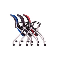 Rokovacia stolička Metis na kolieskach, červená - 2