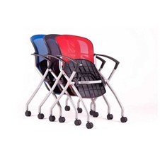 Rokovacia stolička Metis na kolieskach, modrá - 2