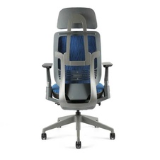 Kancelárska stolička Karme MESH, s podhlavníkom, modrá melírovaná - 5