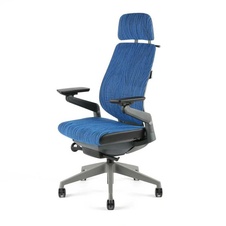Kancelárska stolička Karme MESH, s podhlavníkom, modrá melírovaná - 8
