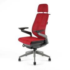 Kancelárska stolička Karme MESH, s podhlavníkom, červená melírovaná - 8