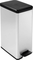 Plastový odpadkový kôš Curver Slim Bin 40l, strieborná