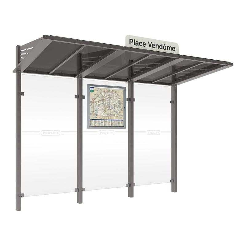 Autobusová zastávka CONVIVIALE bez bočníc 3000 mm