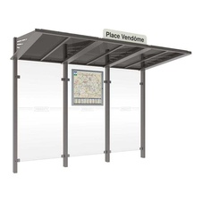 Autobusová zastávka CONVIVIALE bez bočníc 3000 mm