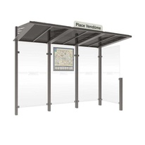 Autobusová zastávka CONVIVIALE s pravou bočnicou 3000 mm