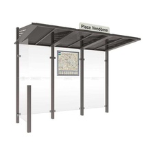 Autobusová zastávka CONVIVIALE s ľavou bočnicou 3000 mm