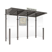 Autobusová zastávka CONVIVIALE s dvoma bočnicami 3000 mm