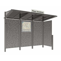 Autobusová zastávka CONVIVIALE s bočným krytom vpravo 3000 mm