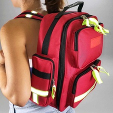 Zdravotnícky batoh Emergency-červená, bez náplne - 1