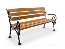 Parková lavička borovice P3 1200 mm s liatinovou konštrukciou