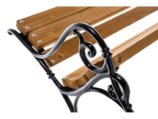 Parková lavička borovice P3 1200 mm s liatinovou konštrukciou - 1