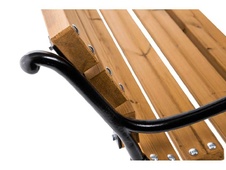 Parková lavička borovice P3 1200 mm s liatinovou konštrukciou - 3