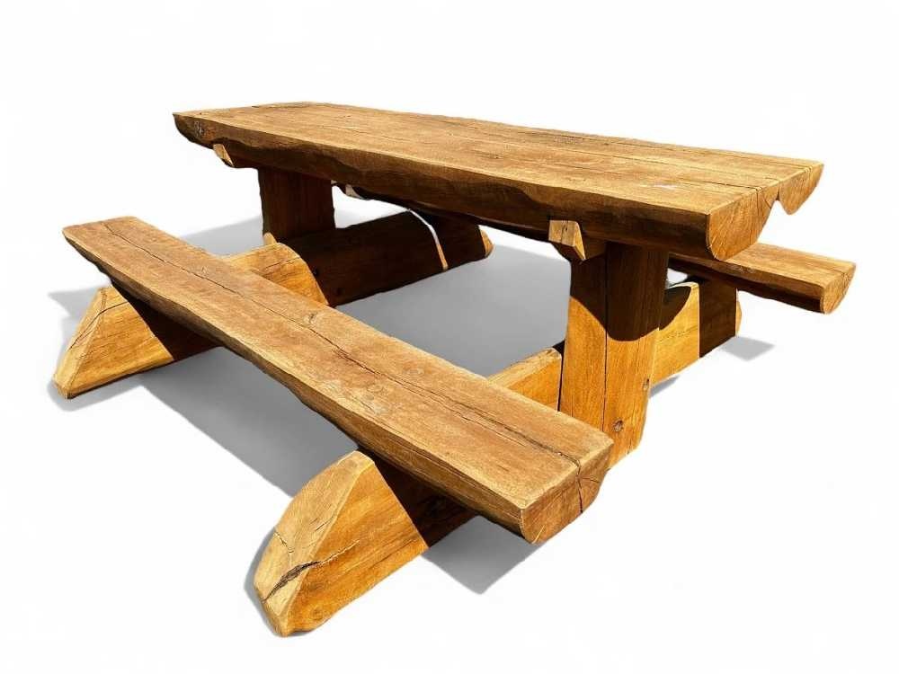 Masívne celodrevené posedenie bez striešky 1900 mm