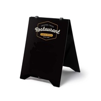 Kriedové reklamné áčko Grab & Grip 50x70 cm, čierna