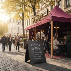 Kriedové reklamné áčko Grab & Grip, A1, čierna - 7