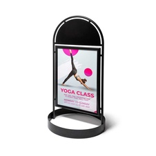 Reklamné áčko City Elegant Steel, 50x70 cm, čierna