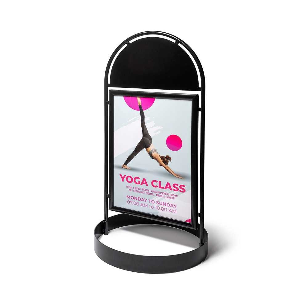 Reklamné áčko City Elegant Steel, A1, čierna