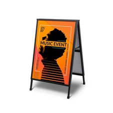 Oceľové reklamné áčko Slide in, formát A1