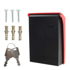 Rottner Posta plastová poštová schránka, čierno-červená - 3