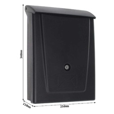 Rottner Posta plastová poštová schránka, čierna - 2