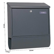 Rottner Villa Spezial-Set poštová schránka s tubusom, antracit - 2