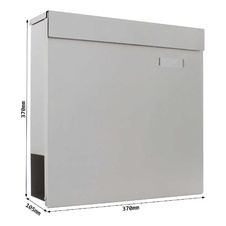 Rottner Kensington poštová schránka s tubusom na noviny, nerez - 3