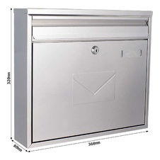 Rottner Teramo oceľová poštová schránka, strieborná - 3