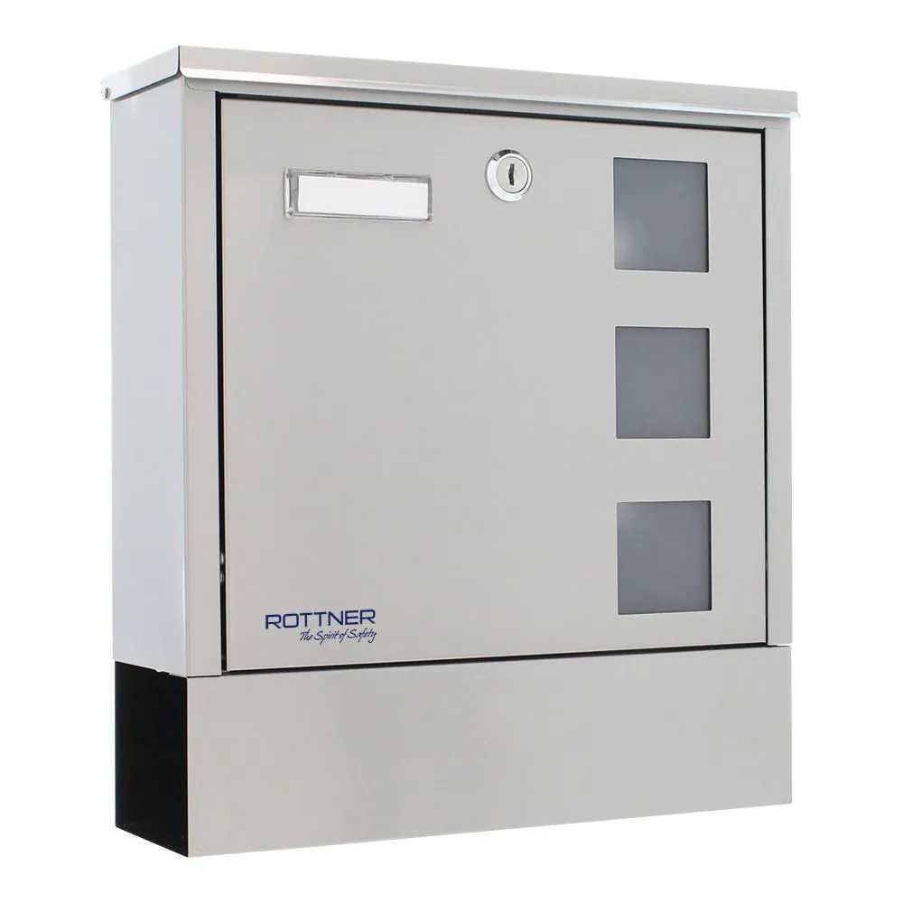 Rottner Lago poštová schránka s tubusom, nerez