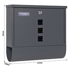 Rottner Costa poštová schránka s tubusom, antracit - 3