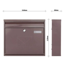 Rottner Teramo oceľová poštová schránka, hneda - 3