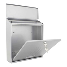 Rottner Bolzano oceľová poštová schránka, strieborná - 1