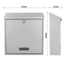 Rottner Bolzano oceľová poštová schránka, strieborná - 3