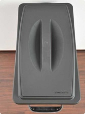 Kôš ECO na triedený odpad 60 l, čierne veko bez otvoru - 1