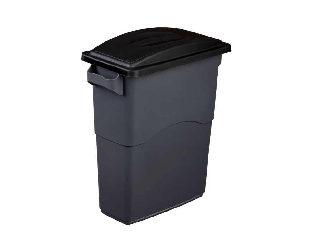 Kôš ECO na triedený odpad 75 l, čierne veko bez otvoru