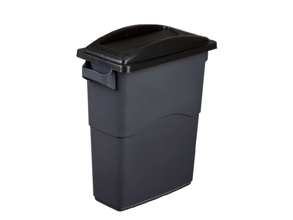 Kôš ECO na triedený odpad 60 l, čierne veko s klapkou