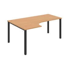 HOBIS kancelársky stôl tvarový, ergo pravý - UE 1800 60 P, buk - 1