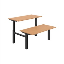 HOBIS párový výškovo nastaviteľný stôl 160 cm, pamäť.ovlad. - MOTION DUAL MSD 2M 1600, buk - 2