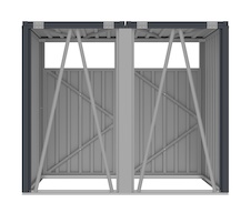 Prístrešok na popolnice G21 146x121x82 cm, antracit - 3