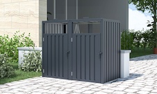 Prístrešok na popolnice G21 146x121x82 cm, antracit - 4