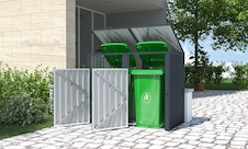 Prístrešok na popolnice G21 146x121x82 cm, antracit - 5