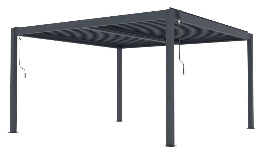 Bioklimatická celohliníková pergola G21 Austin Premium 4x4m, antracit